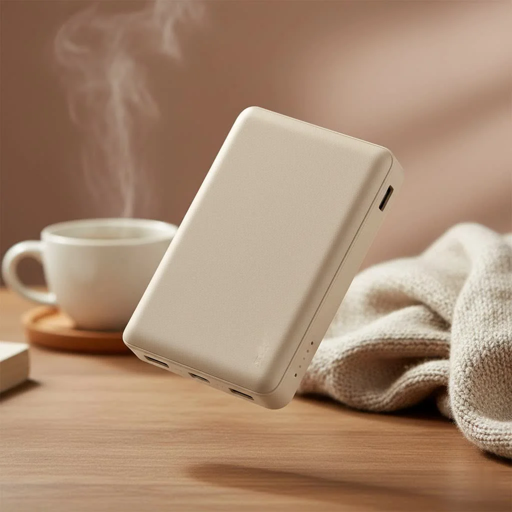 Close-up of a power bank's internal components