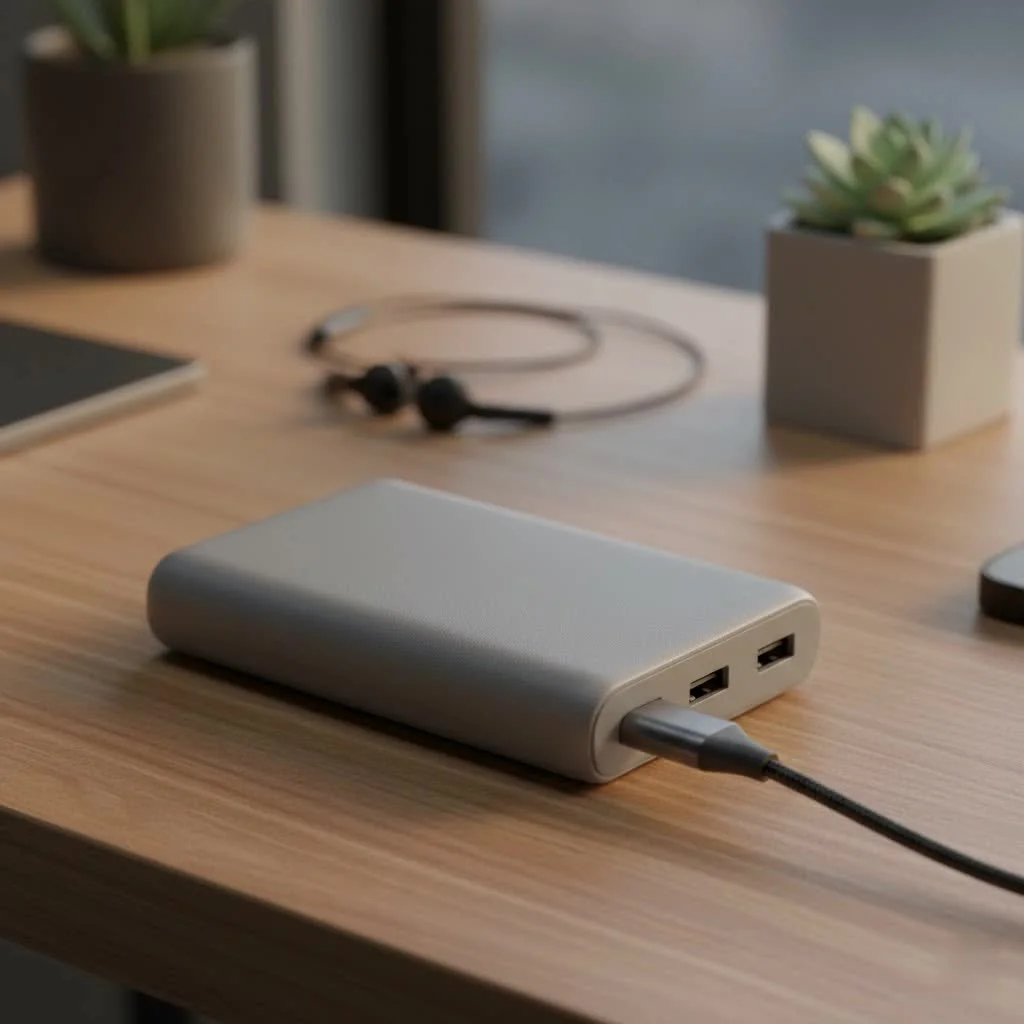 Belkin BoostCharge power bank charging a smartphone