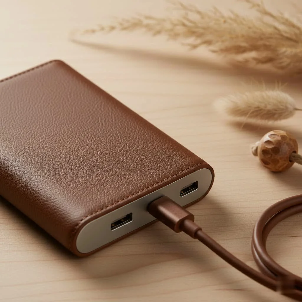 Anker power bank charging a smartphone
