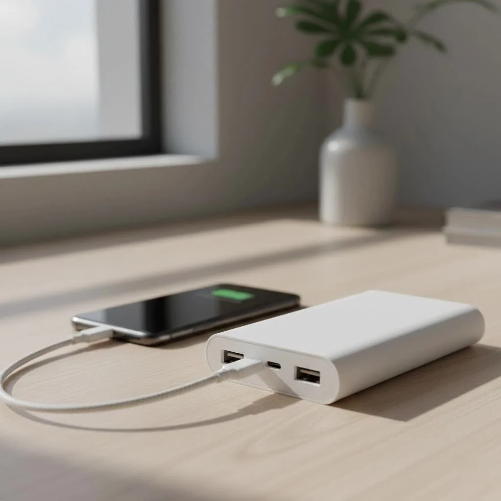 INIU power bank charging a smartphone